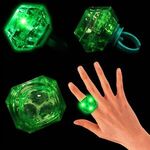 1 3/8" Light Up Diamond Ring - Green