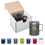 12 oz. Vacuum Insulated Coffee Mug with Handle in Individual - White