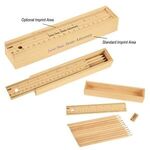 Buy Custom Colored Pencil Set & Wooden Ruler Box, 12-Piece
