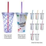 16 oz. Double Wall Acrylic Tumbler With Insert -  