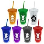 16 oz. Double-Wall Insulated Transparent Tumbler -  