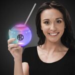 20oz Multicolor LED Ball Tumbler with Straw - Clear