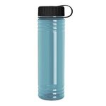 24 oz. Slim Fit UpCycle RPET Bottles with Tethered Lid - Glacier Blue
