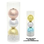 3-Piece Metallic Lip Moisturizer Ball Tube Gift Set -  