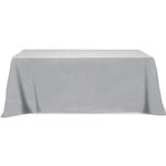 3 Sided Poly/Cotton Twill Table Cover-Screen Printed 8ft - Gray