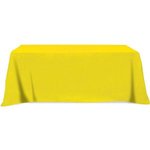 3 Sided Poly/Cotton Twill Table Cover-Screen Printed 8ft - Yellow