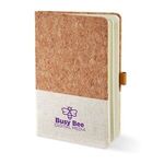 5 x 7 Hard Cover Cork & Heathered Fabric Journal -  