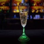 7 1/2 oz. Champagne Glass with Multi-Color LED Lights - Clear