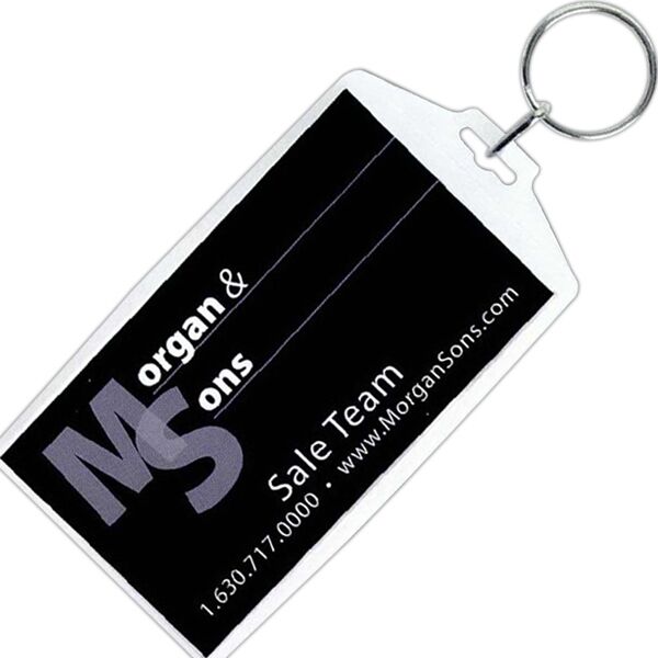 Main Product Image for Custom Printed Business Card Snap-In Key tag