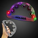 Clear 9" Light Up Glow Tambourine -  