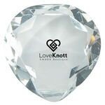 Crystal Heart Paperweight - Clear