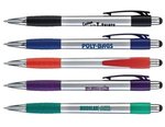 Custom Imprinted Pen - Portos - Ballpoint with stylus on end -  