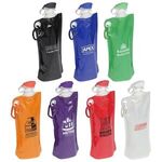 Flip Top Foldable Water Bottle with Carabiner -  