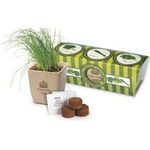 GrowPot Eco-Planter Herb 3 Pack - Tan
