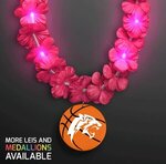 LED Pink Lei with Basketball Medallion -  