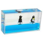 Liquid Mini Wave Penguin Paperweight - Multi Color
