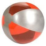 Luster Tone Beach Ball - Silver-translucent Red