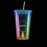 Multi Color Light Up Travel Cup with Dog Tag Insert -  
