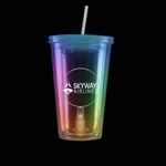 Multi Color Light Up Travel Cup with Round Insert -  