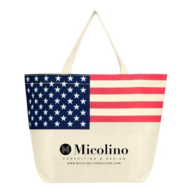Main Product Image for Non-Woven American Flag Tote Bag