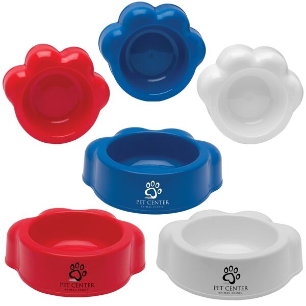 Main Product Image for Custom Printed Paw Shaped Pet Bowl