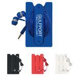 Phone Wallet With Earbuds -  