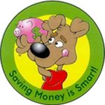 Saving Money is Smart Sticker Rolls -  