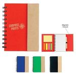 Small Spiral Notebook with Sticky Notes and Flags -  