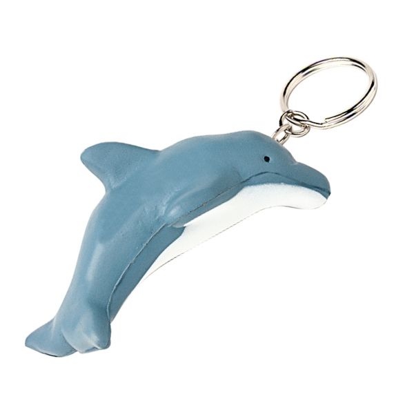 Main Product Image for Imprinted Squeezies Dolphin Keyring Stress Reliever