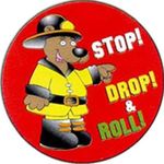 Stop, Drop and Roll Sticker Rolls -  