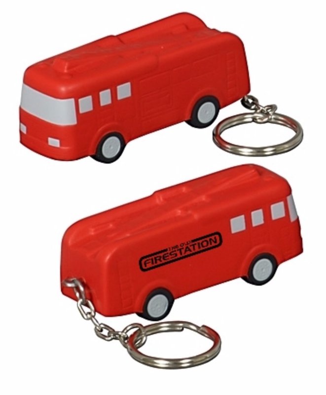 Main Product Image for Imprinted Stress Reliever Fire Truck Key Chain