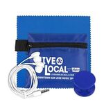 Tech Car Accessory Kit with Microfiber Cleaning Cloth - Blue