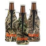 Trademarked Camo Zippered Bottle Coolie - Realtree Hardwoods Green Hd