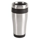 16 oz. Blue Monday Travel Tumbler - Black-silver