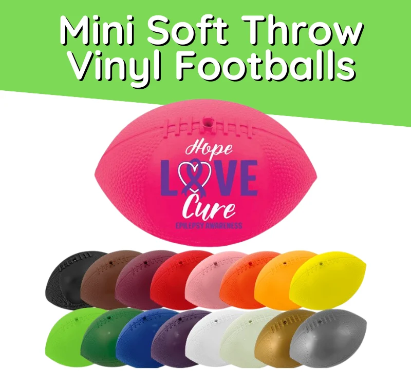 Mini Soft Throw Vinyl Footballs