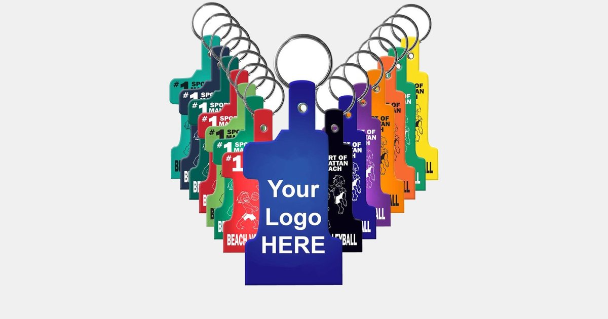 Custom Printed 1 Flexible Key Tag with your logo