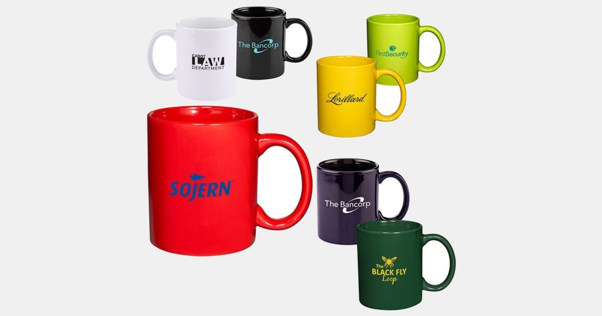Custom 11 Oz. Basic C Handle Ceramic Mug - Colors with your logo ...