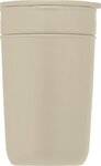 12 oz. Ceramic Tumbler w/Plastic Exterior & Lid - Cream