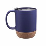 13 oz. Cork Bottom Ceramic Mug - Blue