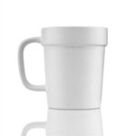 16 oz ceramic planter mug - White