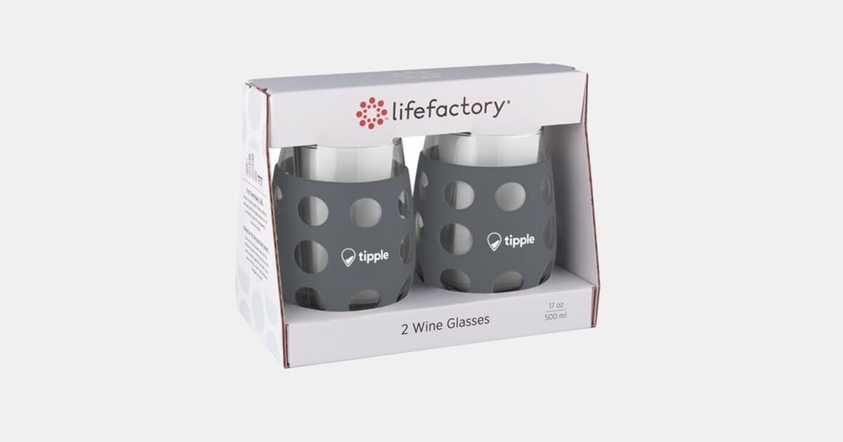 17 Oz Lifefactory (R) Wine Glass With Silicone Sleeve 2 Pack with your logo