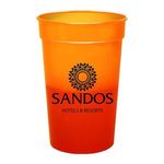 17 Oz. Mood Stadium Cup - Orange To Tropical Red