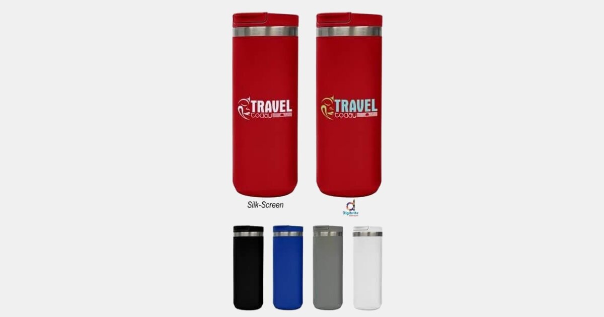 Custom Printed Sienna Stainless Steel Bottle 18 Oz with your logo ...