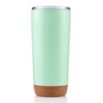 20 oz Azure stainless steel tumbler with cork bottom - Green