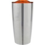 20 oz  Vacuum Insulated Tumbler - Silver-orange