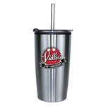 20 oz. Niagara Tumbler with Stainless Straw/Flip Top Lid, Fu - Black