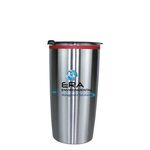 20 oz. Niagara Tumbler with Stainless Straw/Flip Top Lid, Fu - Red