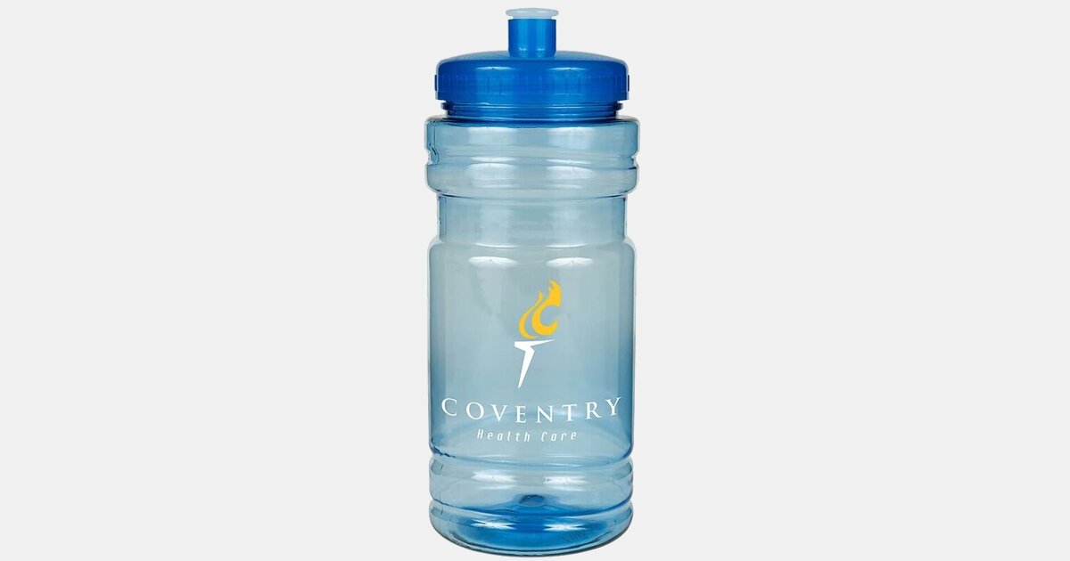 Translucent 20 oz Surf Bottle-Push Pull Lid