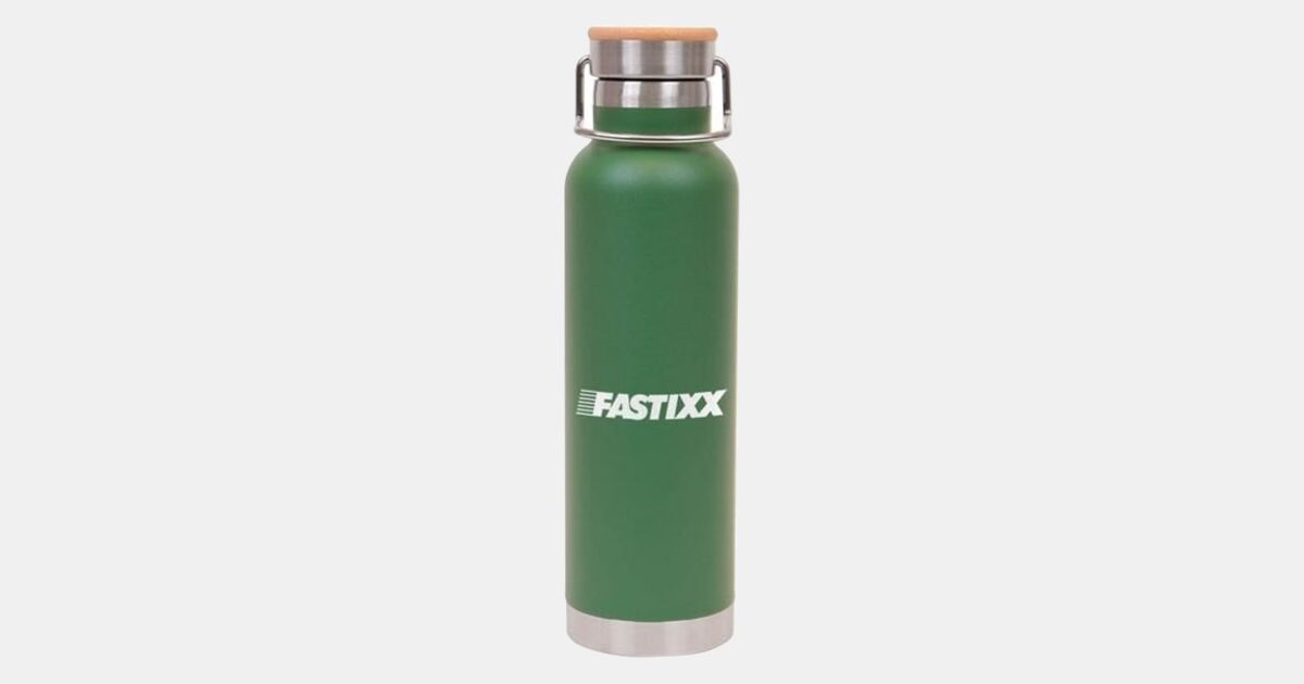 22 Oz Double Wall Stainless Steel Bottle &Bamboo Lid with your logo