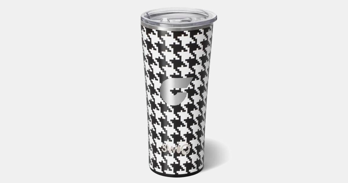 Limited Edition Classic Logo Design LV Digital Temperature Stainless Steel  Tumbler - White